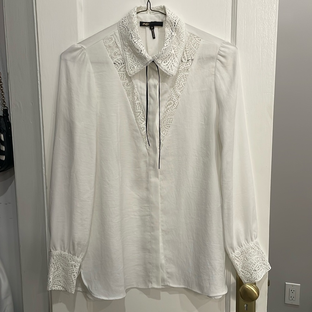Maje White Shirt, Size 3